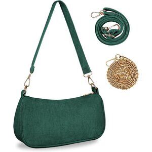 Women's Green Tote Handbag Clutch Purse Crescent Underarm Bag Cross Body Bags